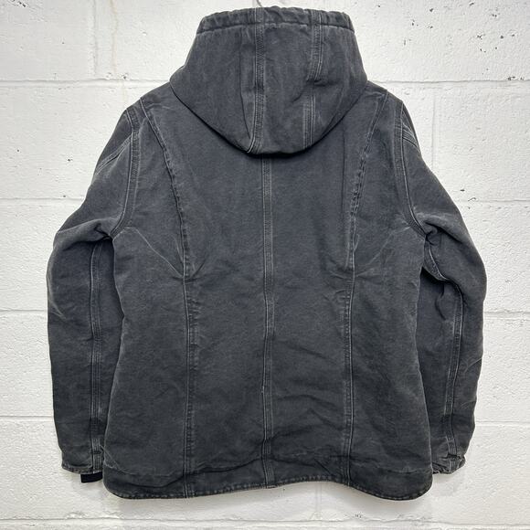 Y2K Carhartt Sherpa-Lined Hooded Detroit Jacket “Black” - Picture 2 of 10